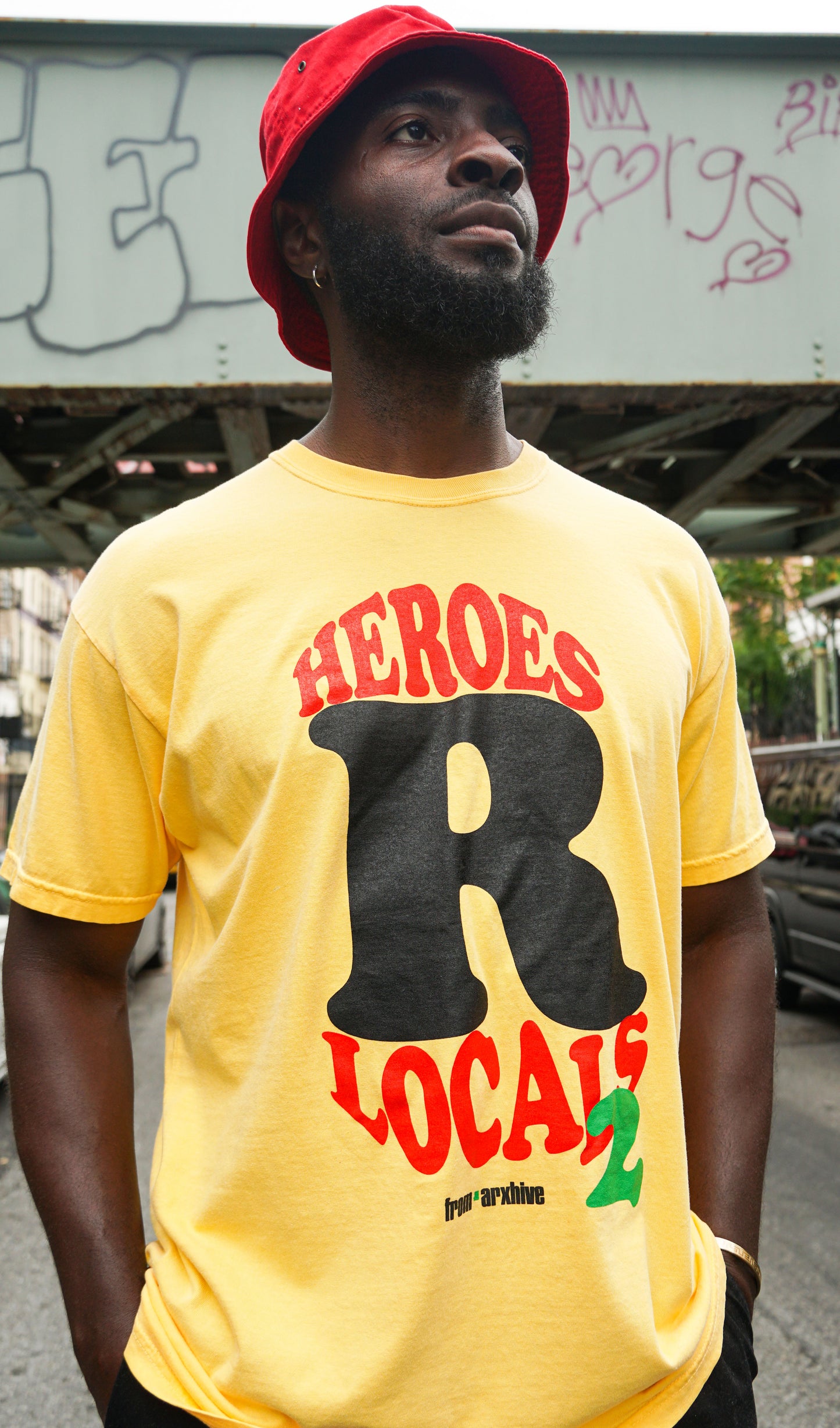 HEROES R LOCALS 2 BLK & YELLOW (Unisex)