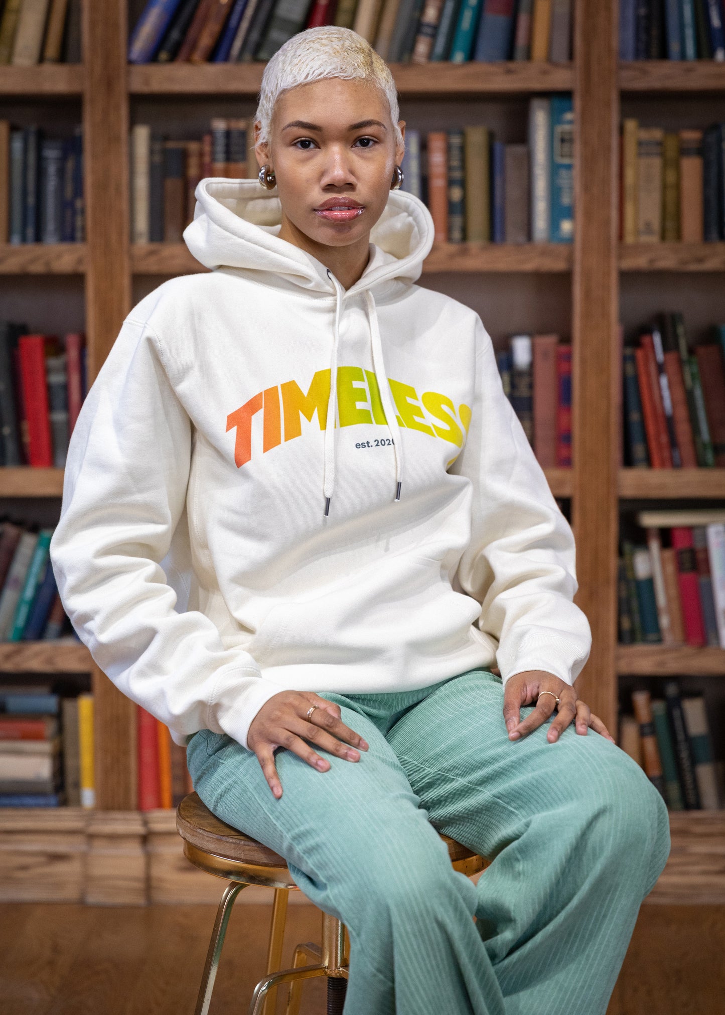 2 color TIMELESS GRADIENT HOODIES (UNISEX) Front